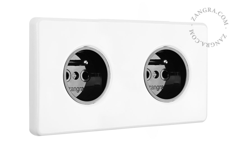 double flush mount white porcelain outlet