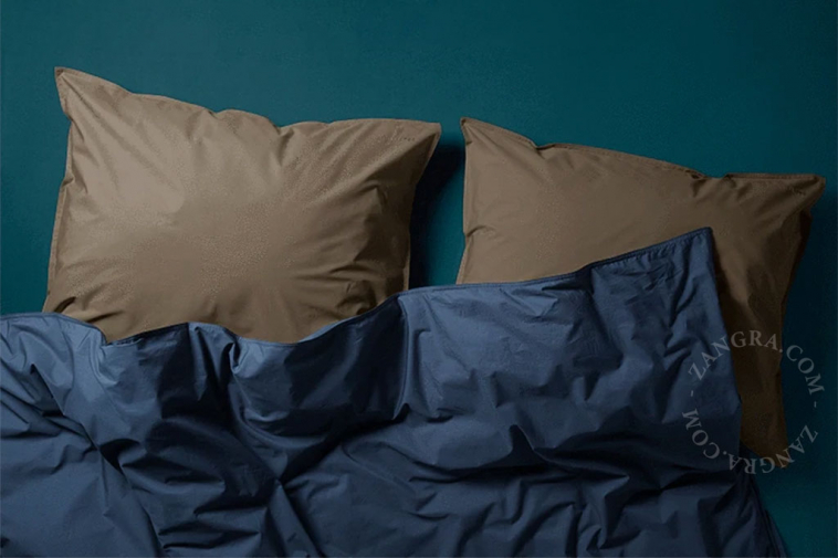 Housse de couette bleu marine pour lit simple