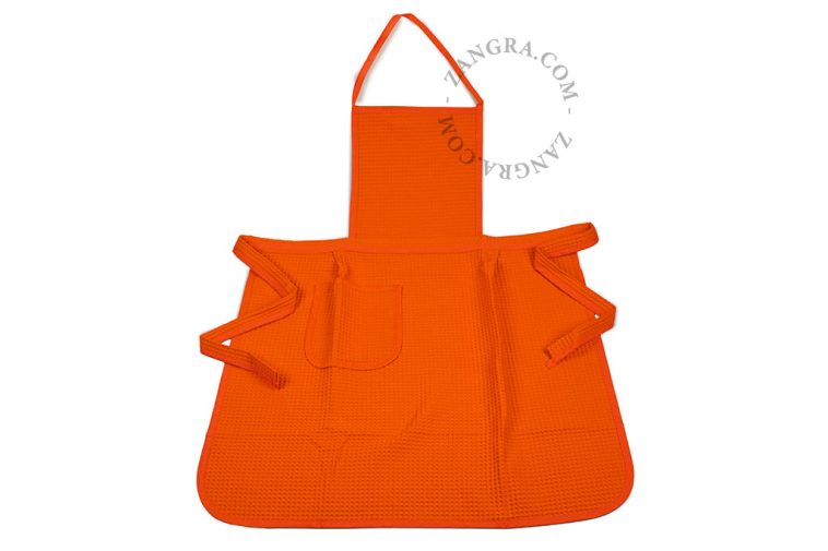 Długi fartuch kuchenny retro.