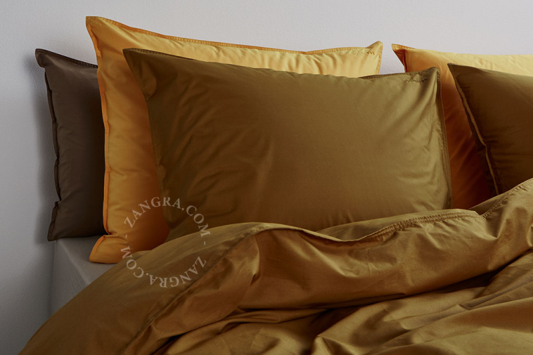 Housse de couette khaki pour lit simple