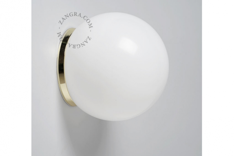 bathroom outdoor lighting shockproof plastic wall lamp fixture opal globe lampshade