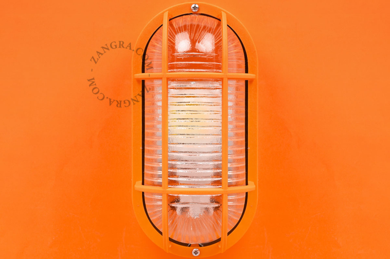 orange bulkhead light Benji - IP44