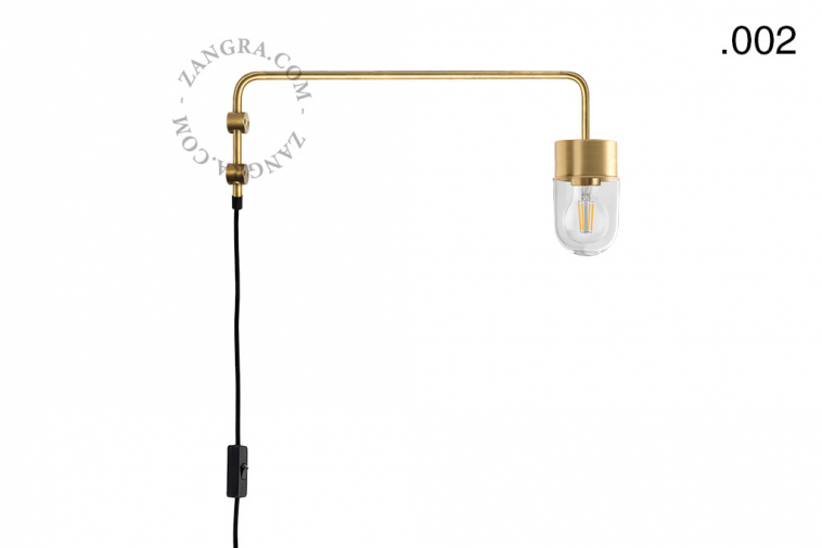 Schwenkbare Wandleuchte Messing