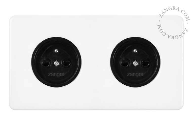 double flush mount white porcelain outlet