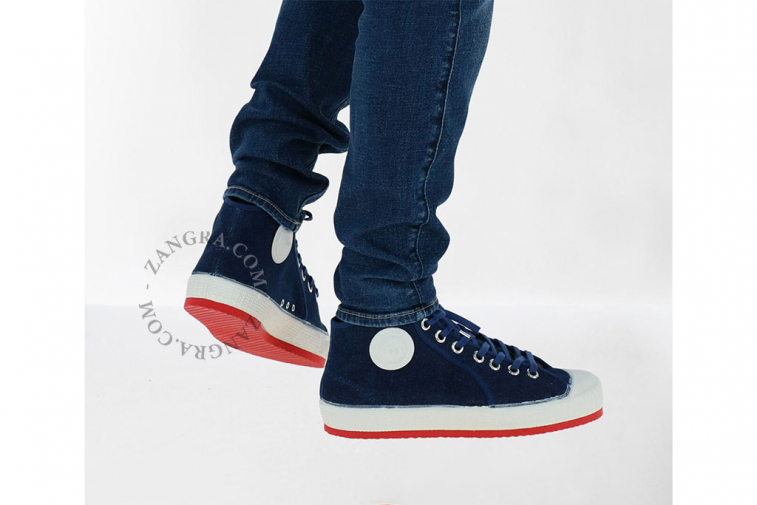 Retro blue jeans sneakers