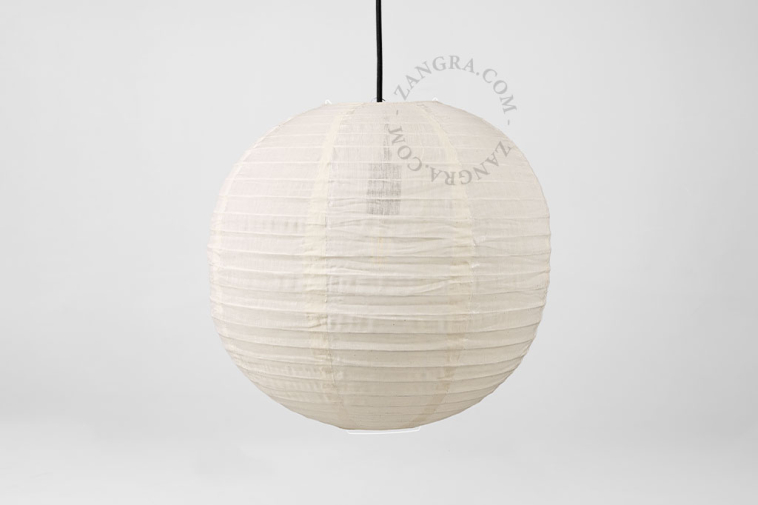 Linen and cotton lampshade for pendant light.