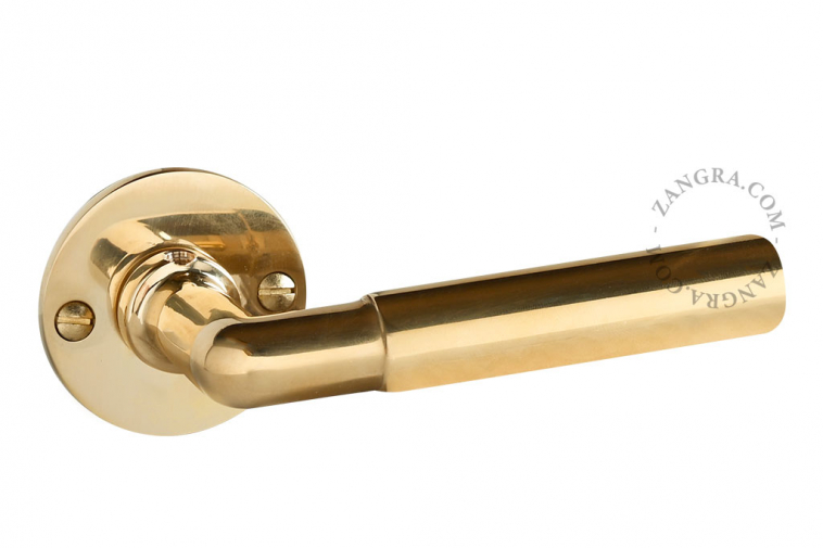 Double brass door handle.