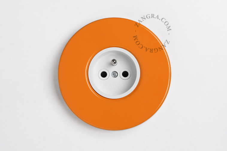 orange simple flush mount socket