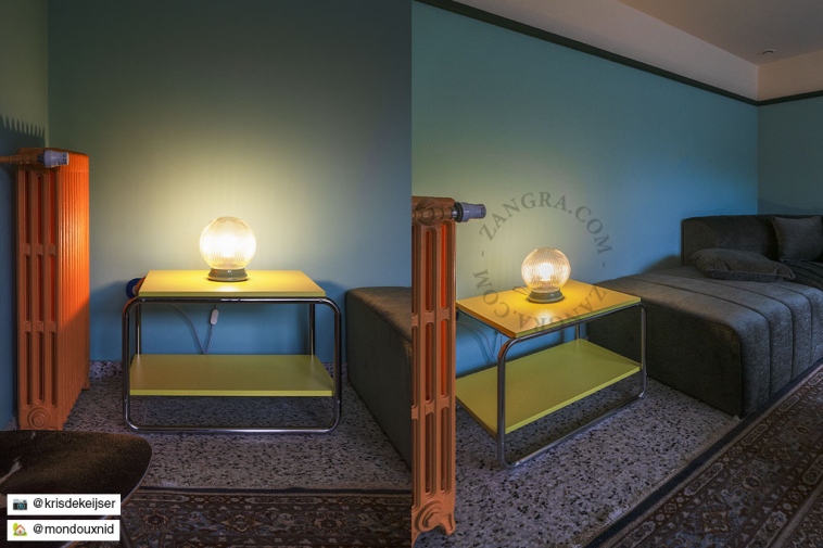 Art Deco lamp in green porcelain.