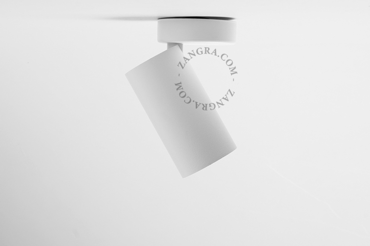 surface mounted adjustable spotlight - white