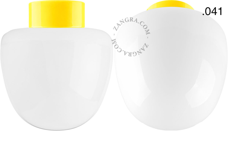 Yellow porcelain lamp.