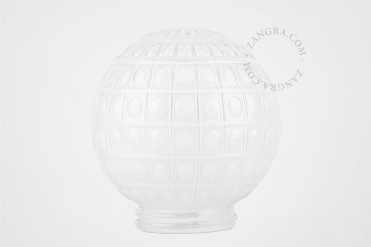 Opal glass lamp shade for lighting fixtures.