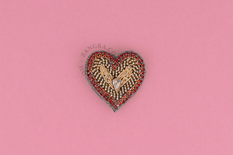 Heart brooch.