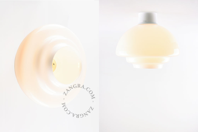 blue ceiling light with Art Deco lampshade Dores