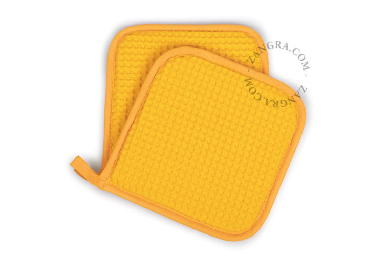 Maniques en nid d'abeille.