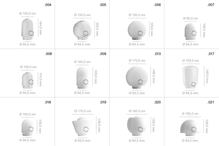 White porcelain ceiling light with glass shade.