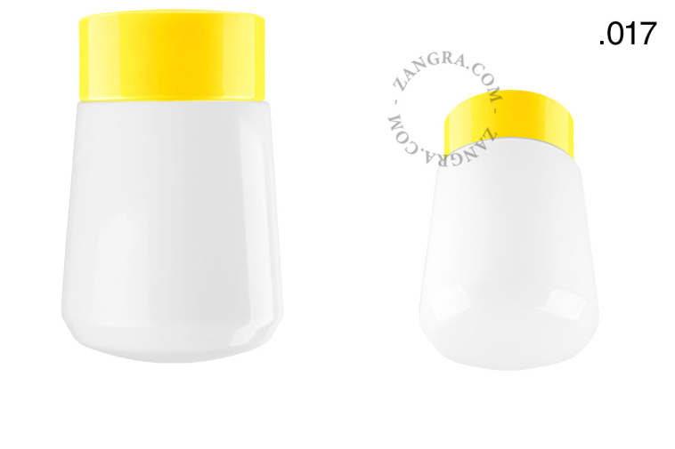 Yellow porcelain lamp.