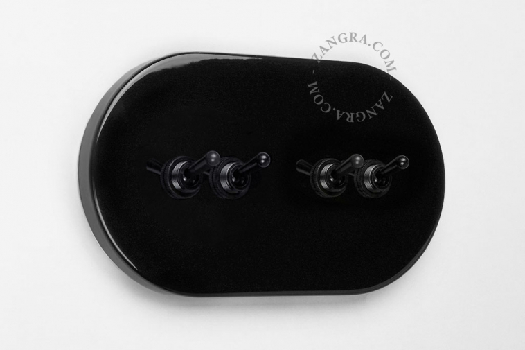 Black switch with 4 black levers.