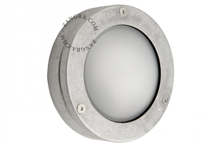 aluminium wall light for bathroom or outdoor use