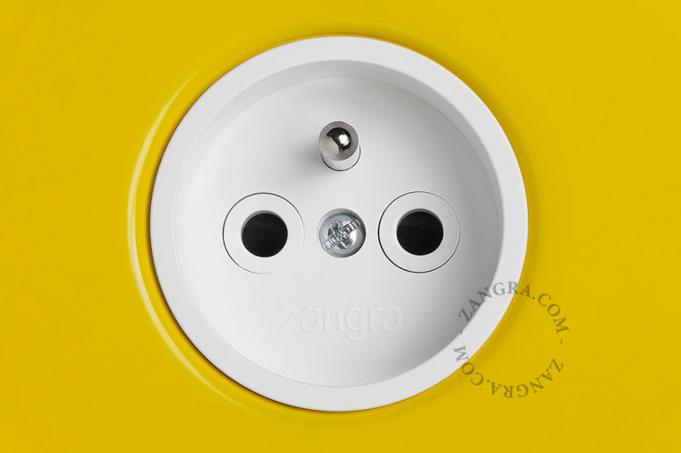 yellow simple flush mount socket