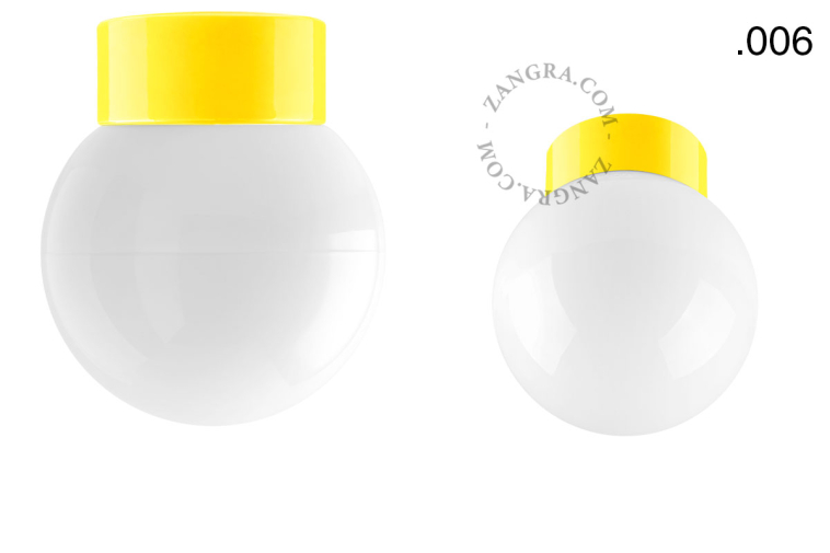 Yellow porcelain lamp.