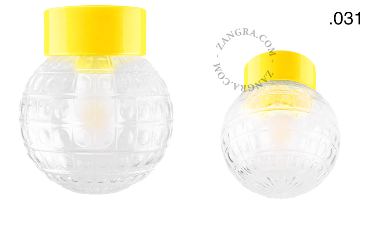 Yellow porcelain lamp.