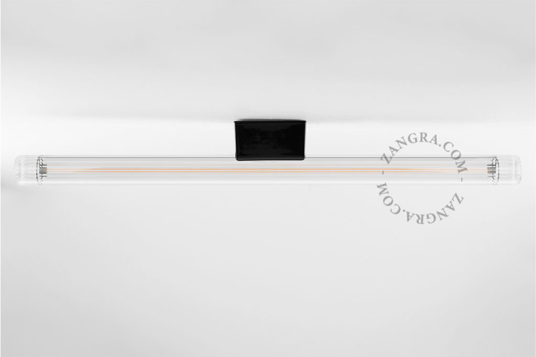 Lampe Linestra en verre strié.