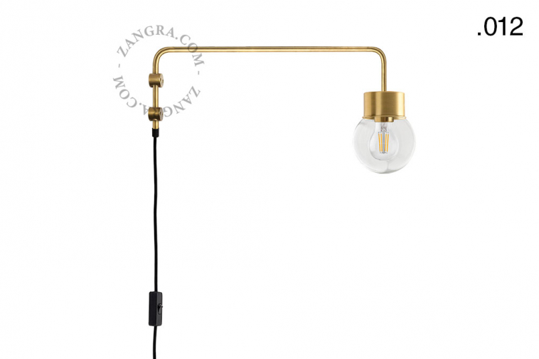 Schwenkbare Wandleuchte Messing