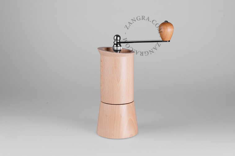 manual wooden coffee grinder