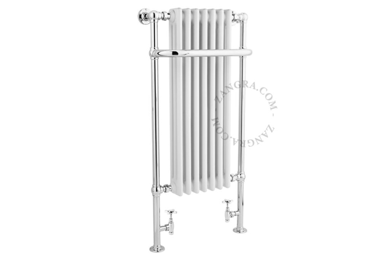 Victorian-style heated towel rail.