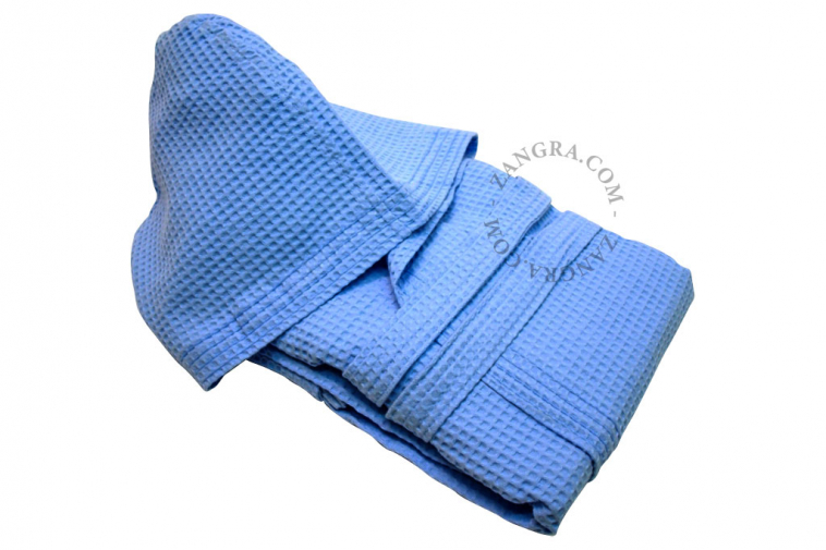 blue-light-cotton-bathrobe-honeycomb