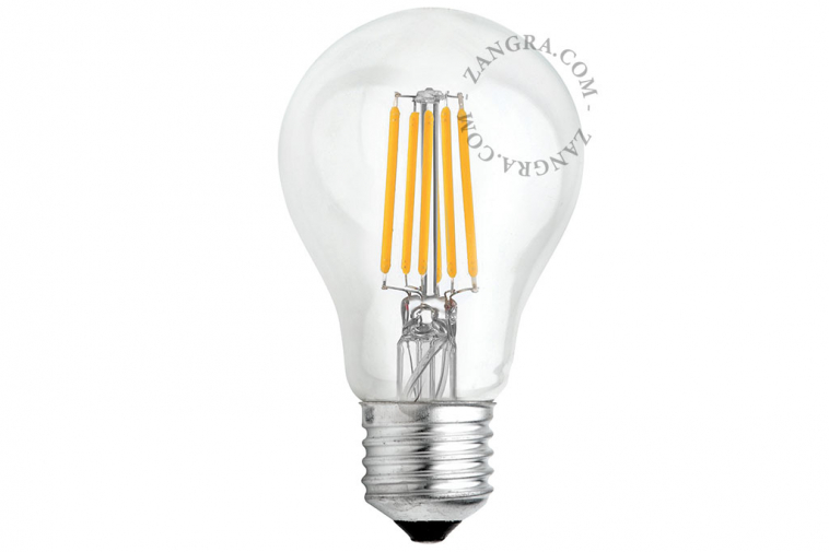 E27 filament LED light bulb.