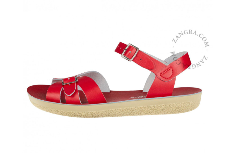 Soft sole red Salt Water sandals.