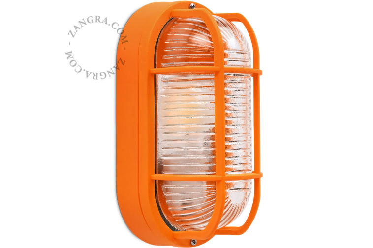 orange bulkhead light Benji - IP44