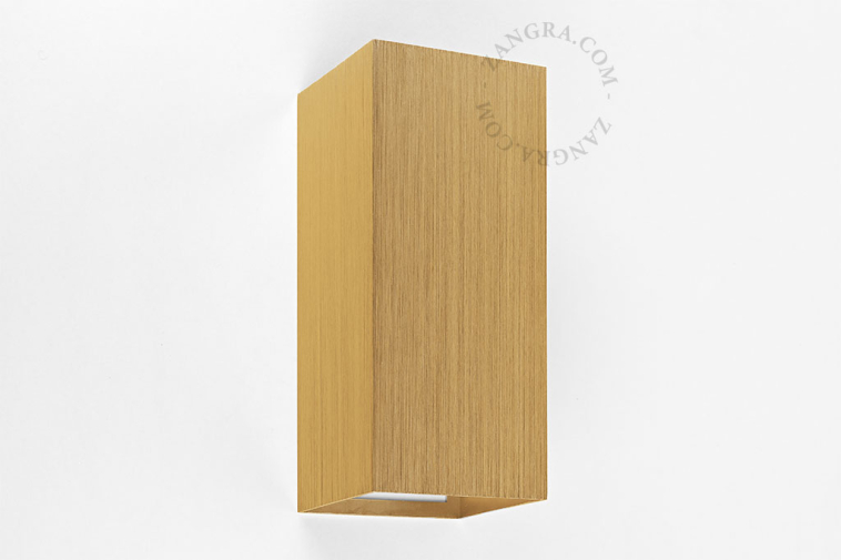 Lampe murale moderne bidirectionnelle dorée.