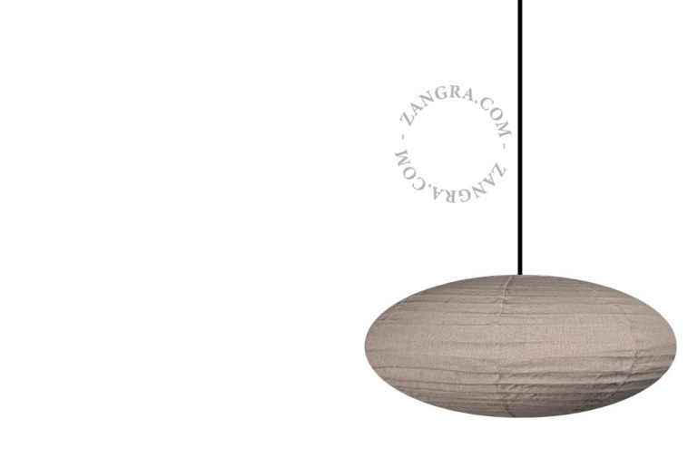 Linen and cotton pendant light.