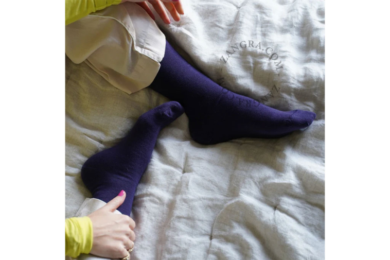 calcetines índigo de algodón orgánico
