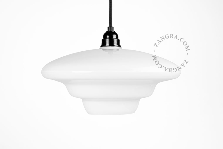 Suspension Art Déco en verre.