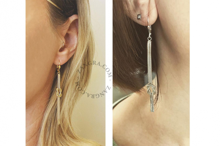 earrings-jewellery-women-gold-silver-knot