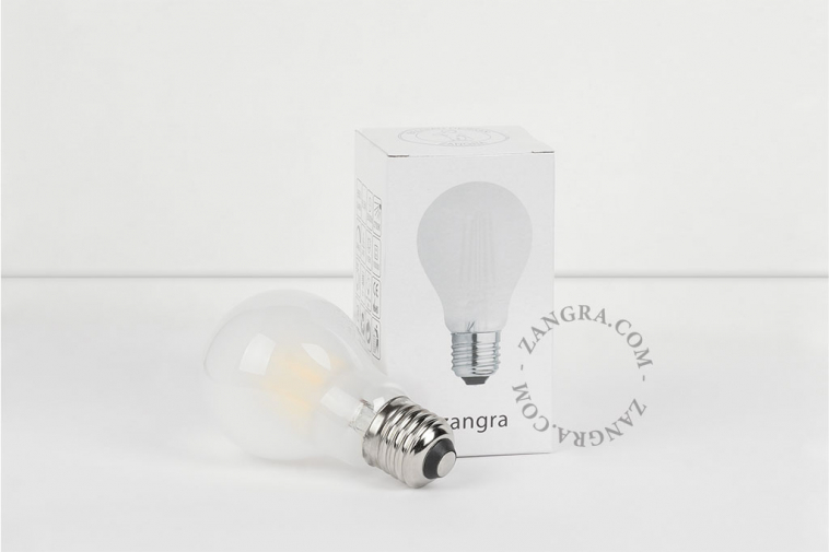 E27 frosted glass filament LED light bulb