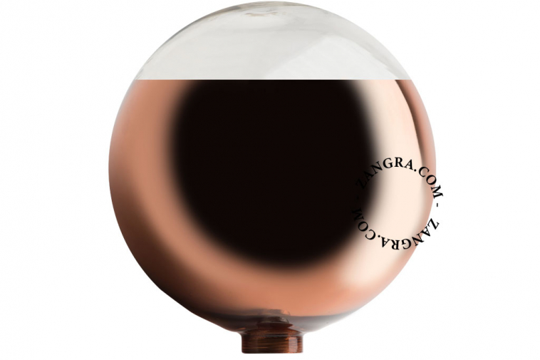 Glass globe with copper bottom
