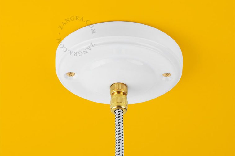 Brass pendant light.