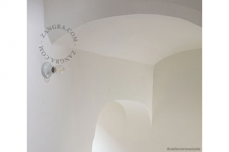 white porcelain wall or ceiling light