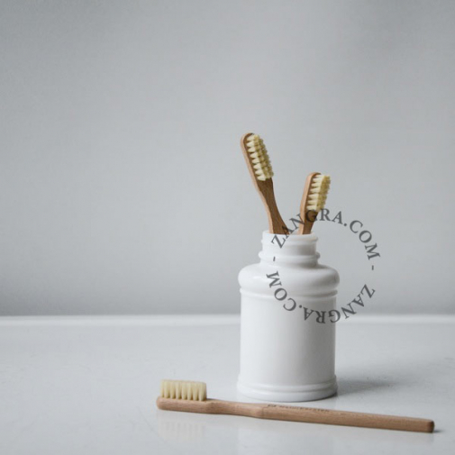 Small wooden toothbrush