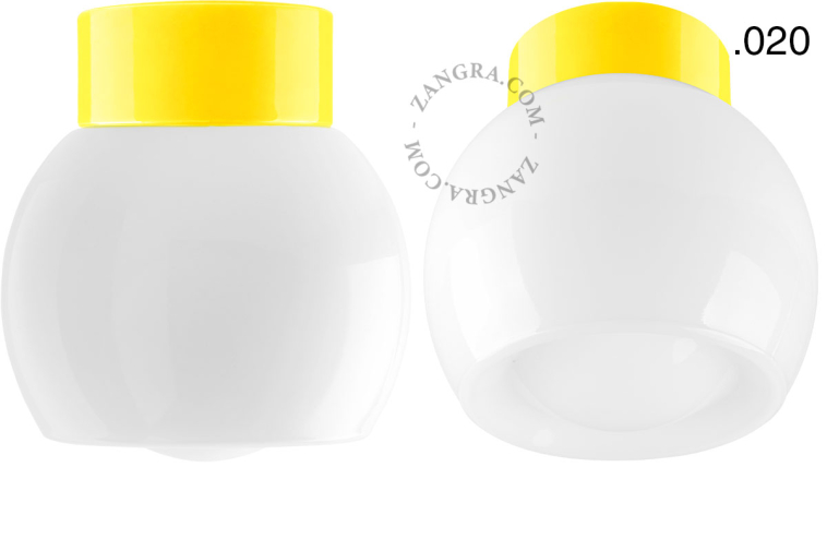 Yellow porcelain lamp.
