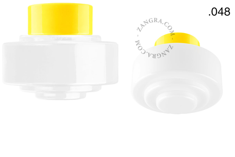 Yellow porcelain lamp.