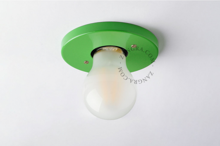 Green flush mount spotlight.