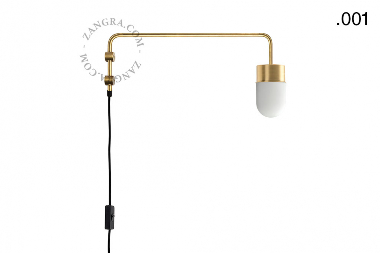 Schwenkbare Wandleuchte Messing