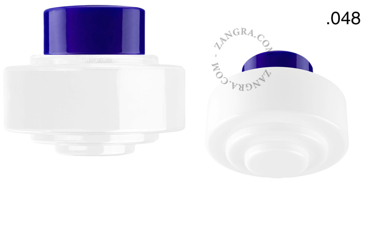 Blauwe, porseleinen lamp.