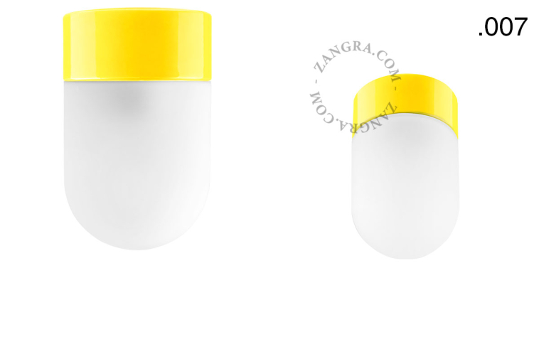 Yellow porcelain lamp.